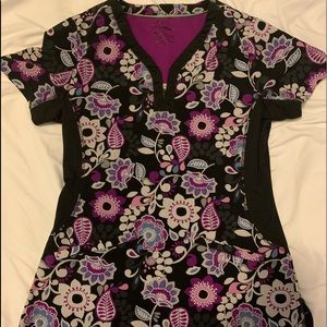 XS healing hands premier scrub top